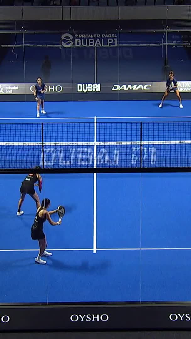 Gonzalez leaps and hits an x4 to win the point