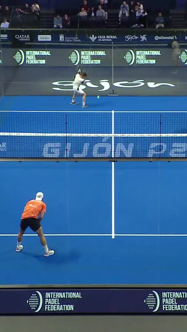 Galan goes to the corner and sets himself up for an x4