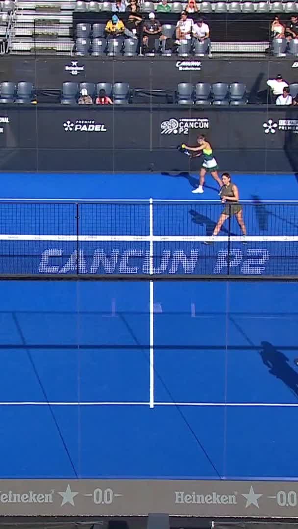 Star point. Paula Josemaria Martin scores with an unstoppable smash