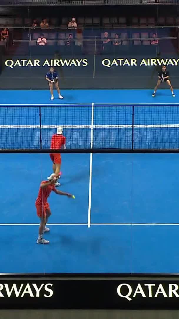 Augsburger wins the game with a powerful smash and they go to a tiebreak