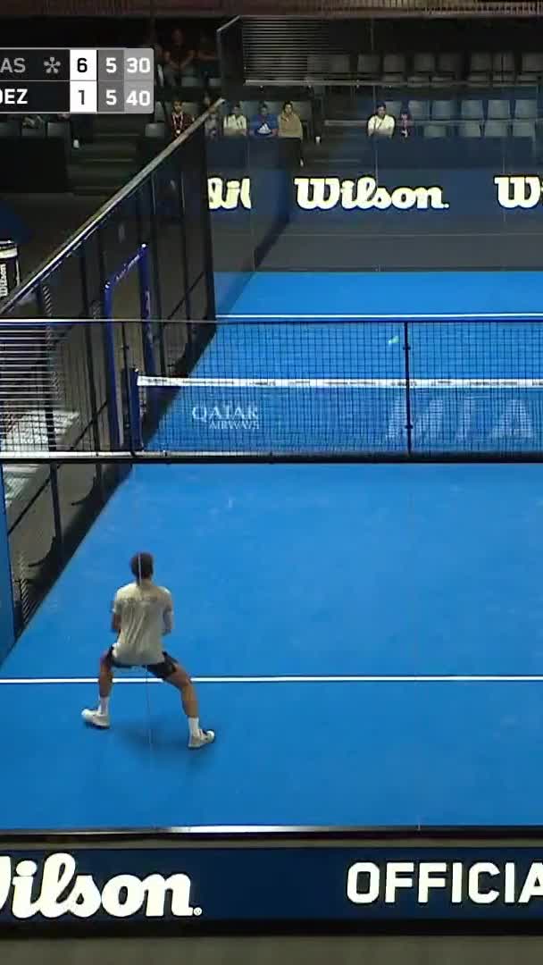 Good drop shot backhand by Yanguas