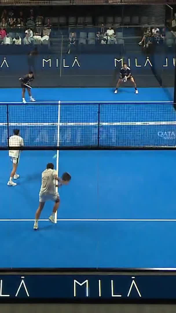 Beautiful drop shot by Agustin Tapia to win the rally