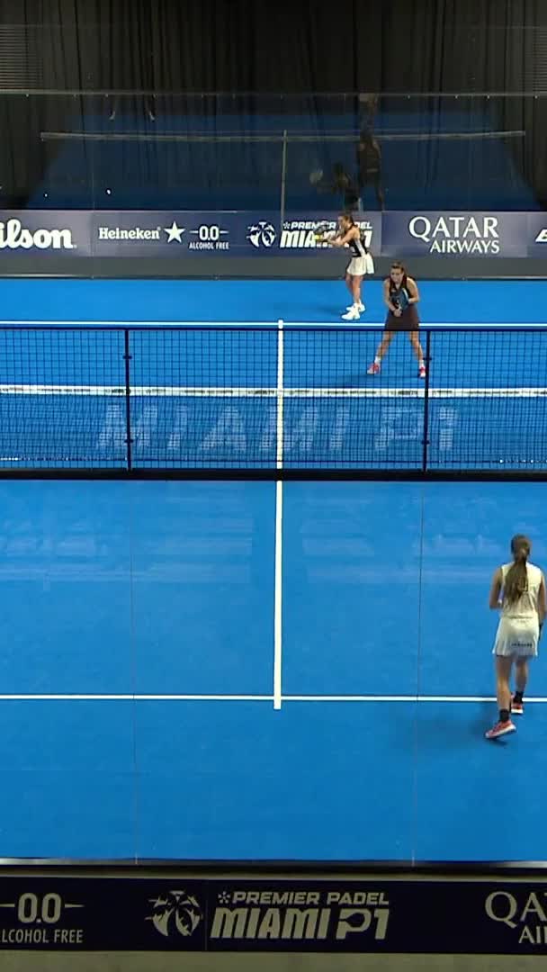 Ortega hits a smooth drop shot