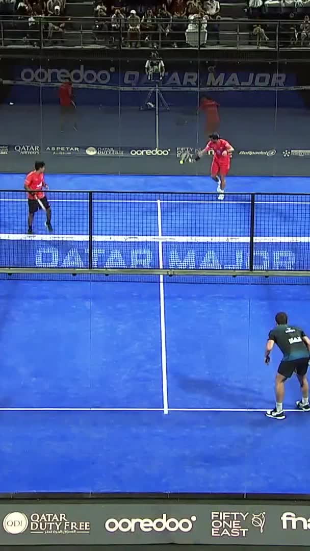 Wonderful return from outside the court by Sanchez