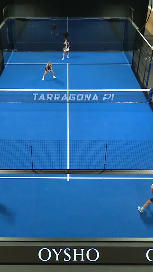 Incredible shot out of the court by Borrero winning the point
